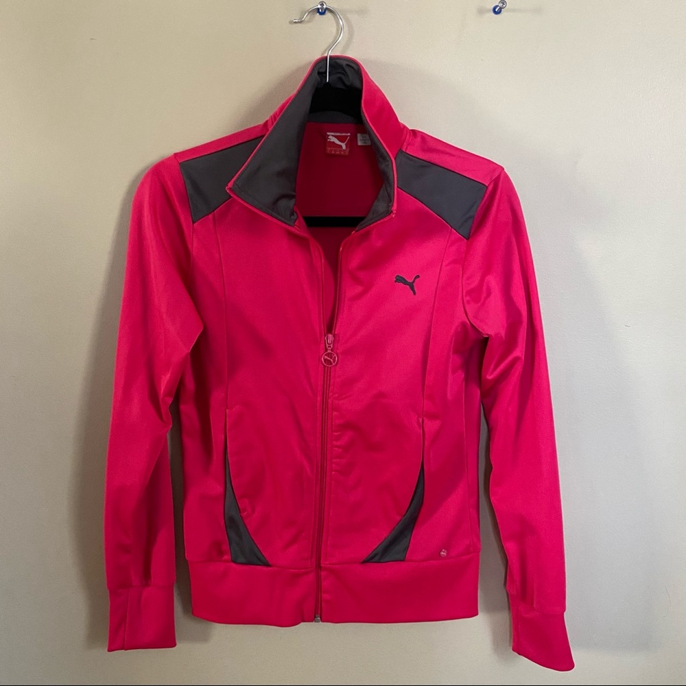 Puma, small, pink zip up jacket